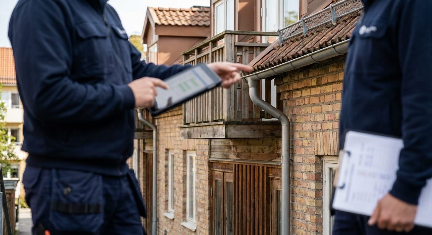 Underhållsplan och ritningar för en fastighet